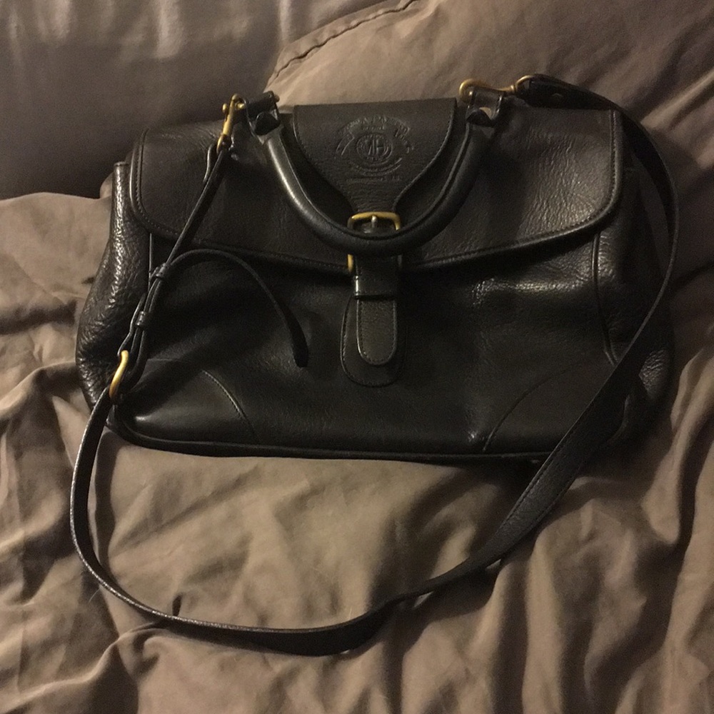 🎈 Luxurious Black Leather Ghurka Bag 🎈